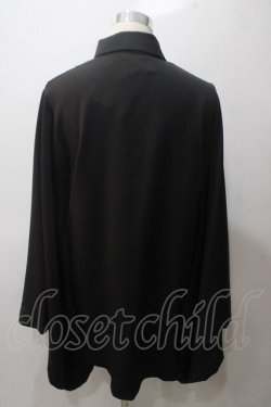 画像2: NieR Clothing / 着物袖風シャツ  黒 Y-25-05-19-073-PU-BL-SZ-ZY