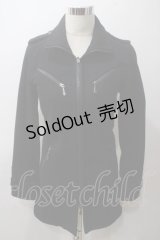 MIDAS / ZIPジャケットコート  黒 Y-25-05-19-075-PU-CO-SZ-ZT-C030