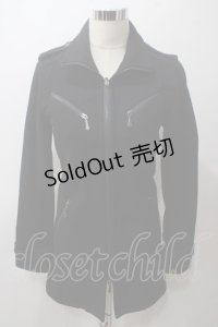 MIDAS / ZIPジャケットコート  黒 Y-25-05-19-075-PU-CO-SZ-ZT-C030