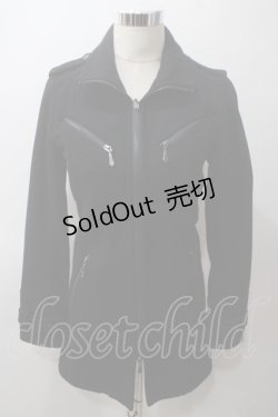 画像1: MIDAS / ZIPジャケットコート  黒 Y-25-05-19-075-PU-CO-SZ-ZT-C030