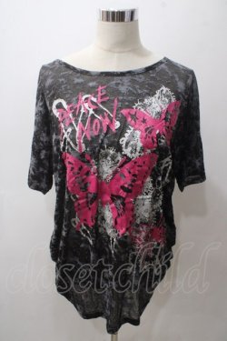 画像1: PEACE NOW / ラメptタイダイトップス M 黒×グレー Y-25-05-19-080-PU-TO-SZ-ZY