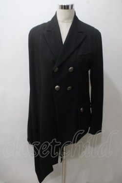 画像1: BPN FOR MEN / アシンメトリー ケープジャケット M 黒 Y-25-05-19-081-GO-JA-SZ-ZT108