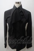 BPN FOR MEN / ジャボ付きブラウス M 黒 Y-25-05-19-083-GO-BL-SZ-ZY