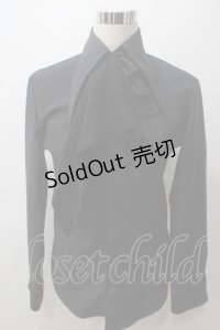 BPN FOR MEN / ジャボ付きブラウス M 黒 Y-25-05-19-083-GO-BL-SZ-ZY