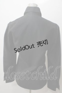 画像2: BPN FOR MEN / ジャボ付きブラウス M 黒 Y-25-05-19-083-GO-BL-SZ-ZY