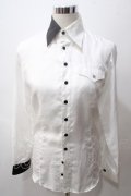 BPN FOR MEN / バイカラーシャツ M 白 Y-25-05-19-084-GO-BL-SZ-ZY