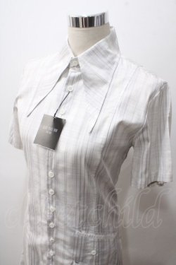 画像3: BPN FOR MEN / ストライプ燕尾ロングシャツ M 白 Y-25-05-19-086-GO-BL-SZ-ZY