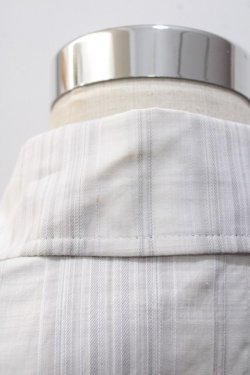 画像5: BPN FOR MEN / ストライプ燕尾ロングシャツ M 白 Y-25-05-19-086-GO-BL-SZ-ZY