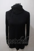 BPN FOR MEN / 編み上げハイネックカットソー M 黒 Y-25-05-19-088-GO-TO-SZ-ZY