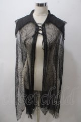 Princess Chronicles / 黒の蜘蛛の巣ゴシックショール XL 黒 Y-25-05-19-089-PU-TO-SZ-ZY