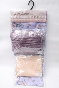 axes femme / オリジナルフラワー柄浴衣  ラベンダー Y-25-05-19-091-AX-OP-SZ-ZI