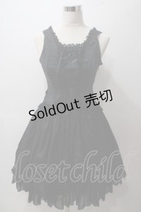 ALICE and the PIRATES / ローズバックリボンジャンパースカート  黒 Y-25-05-19-094-PA-OP-SZ-ZY