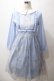画像1: axes femme POETIQUE / 雪の結晶ラメ刺繍長袖ワンピース M サックス Y-25-05-19-100-AX-OP-SZ-ZY (1)