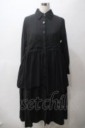 axes femme / レースフリル重ねシャツワンピース F 黒 Y-25-05-19-101-AX-OP-SZ-ZY