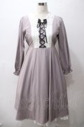 axes femme kawaii / 襟デザインロング長袖ワンピース M ピンク Y-25-05-19-103-AX-OP-SZ-ZY