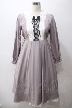 画像1: axes femme kawaii / 襟デザインロング長袖ワンピース M ピンク Y-25-05-19-103-AX-OP-SZ-ZY