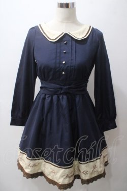画像1: axes femme / ワンピース M 紺 Y-25-05-19-106-AX-OP-SZ-ZY