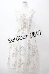 axes femme / 大花柄マキシワンピース M 生成り Y-25-05-19-110-AX-OP-SZ-ZY