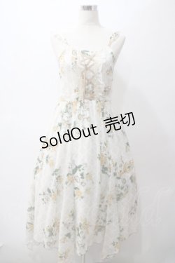 画像1: axes femme / 大花柄マキシワンピース M 生成り Y-25-05-19-110-AX-OP-SZ-ZY