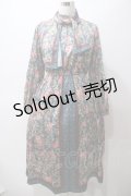 axes femme / パネル柄ボウタイ付きワンピ M グリーン Y-25-05-19-112-AX-OP-SZ-ZI