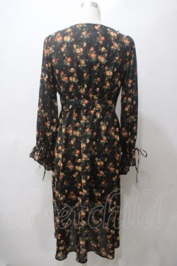 画像2: axes femme / 花柄フィッシュテールガウン M 黒 Y-25-05-19-115-AX-TO-SZ-ZY