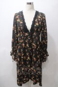 axes femme / 花柄フィッシュテールガウン M 黒 Y-25-05-19-116-AX-TO-SZ-ZY