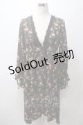 axes femme / 花柄フィッシュテールガウン M 黒 Y-25-05-19-116-AX-TO-SZ-ZI