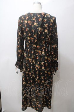 画像2: axes femme / 花柄フィッシュテールガウン M 黒 Y-25-05-19-116-AX-TO-SZ-ZI