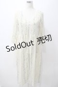 axes femme / 花柄シースルーロングカーディガン M イエロー Y-25-05-19-117-AX-TO-SZ-ZY