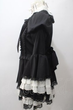 画像4: MARBLE / アーチブレード切り替え立ち衿クラシックワンピース  黒 Y-25-05-19-120-GO-OP-SZ-ZY