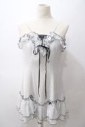 EXCENTRIQUE / シフォン水玉ワンピース  白 Y-25-05-19-124-EL-OP-SZ-ZY