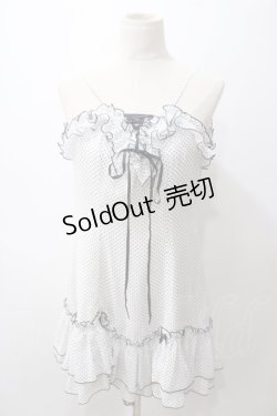 画像1: EXCENTRIQUE / シフォン水玉ワンピース  白 Y-25-05-19-124-EL-OP-SZ-ZY