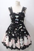 Angelic Pretty / Decoration Dream後ろフリルジャンパースカート  黒 Y-25-05-19-126-AP-OP-SZ-ZY