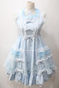 Angelic Pretty / Candyストライプリボンワンピース  サックス. Y-25-05-19-127-AP-OP-SZ-ZY