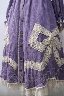 画像4: Hoshibako Works / リボンフローラコットンレースロングワンピース  ラベンダー Y-25-05-19-128-LO-OP-SZ-ZY