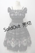 ALICE and the PIRATES / Mistical brilliance Jewelry〜秘められた宝石の行方〜柄ジャンパースカートI  黒 Y-25-05-19-129-PA-OP-SZ-ZY