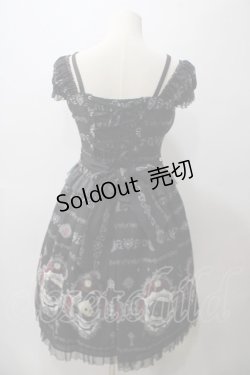 画像2: ALICE and the PIRATES / Mistical brilliance Jewelry〜秘められた宝石の行方〜柄ジャンパースカートI  黒 Y-25-05-19-129-PA-OP-SZ-ZY