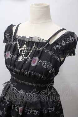 画像3: ALICE and the PIRATES / Mistical brilliance Jewelry〜秘められた宝石の行方〜柄ジャンパースカートI  黒 Y-25-05-19-129-PA-OP-SZ-ZY