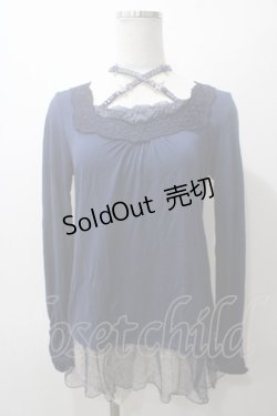画像1: axes femme / ストラップ付きインナープルオーバー  紺 Y-25-05-19-018-AX-TO-AS-ZI