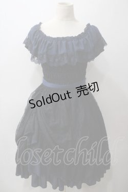 画像1: ATELIER PIERROT / Ruined castle dress　ドレス  ブラック×ネイビー Y-25-05-19-132-EL-OP-SZ-ZY