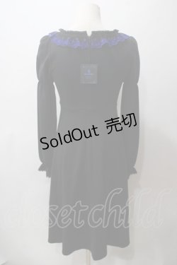 画像2: Moi-meme-Moitie / タイニーローズカトリーヌワンピース 9号 ブラック×ブルー Y-25-05-19-133-MO-OP-SZ-ZY