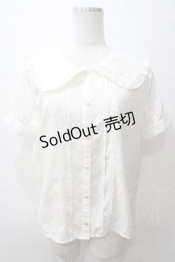 画像1: axes femme POETIQUE / ビッグ襟デザインブラウス M 生成り Y-25-05-19-019-AX-BL-SZ-ZY