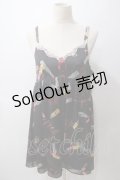 MILK / ラブ・ルージュスリップドレス  ブラックベース Y-25-05-19-142-ML-OP-SZ-ZI