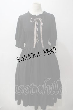 画像1: m petit by misako / AMレースアップワンピース LL 濃黒 Y-25-05-19-148-LO-OP-SZ-ZY