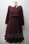 m petit by misako / サンリオキャラクターズコラボ マイメロディワッペン付きワンピース  ボルドー Y-25-05-19-152-LO-OP-SZ-ZY