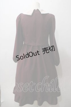 画像2: 【SALE】m petit by misako / サンリオキャラクターズコラボ マイメロディワッペン付きワンピース  ボルドー Y-25-05-19-152-LO-OP-SZ-ZT044