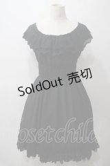 BPN / シャーリングワンピース M 黒 Y-25-05-19-156-GO-OP-SZ-ZY