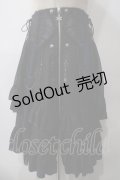 Ozz oneste / バッスル刺 入りスカート  黒 Y-25-05-19-161-OO-SK-SZ-ZY