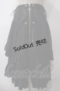 画像1: Ozz oneste / バッスル刺 入りスカート  黒 Y-25-05-19-161-OO-SK-SZ-ZY