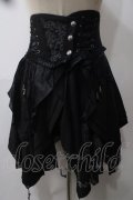 Ozz oneste / コルセットデザインイレヘムスカート  黒 Y-25-05-19-162-OO-SK-SZ-ZY